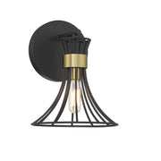 Savoy House - 9-6080-1-143 - One Light Wall Sconce - Breur - Matte Black with Warm Brass