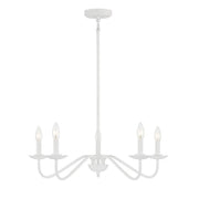 Meridian - M100120BQW - Five Light Chandelier - Bisque White