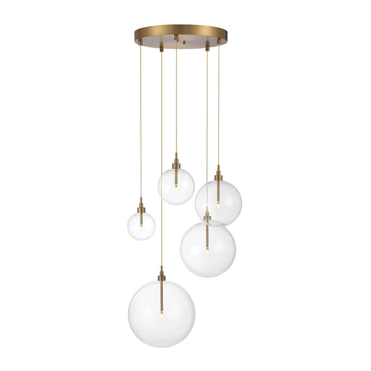 Meridian - M10099NB - LED Pendant - Natural Brass