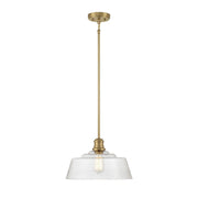 Meridian - M7023NB - One Light Pendant - Natural Brass