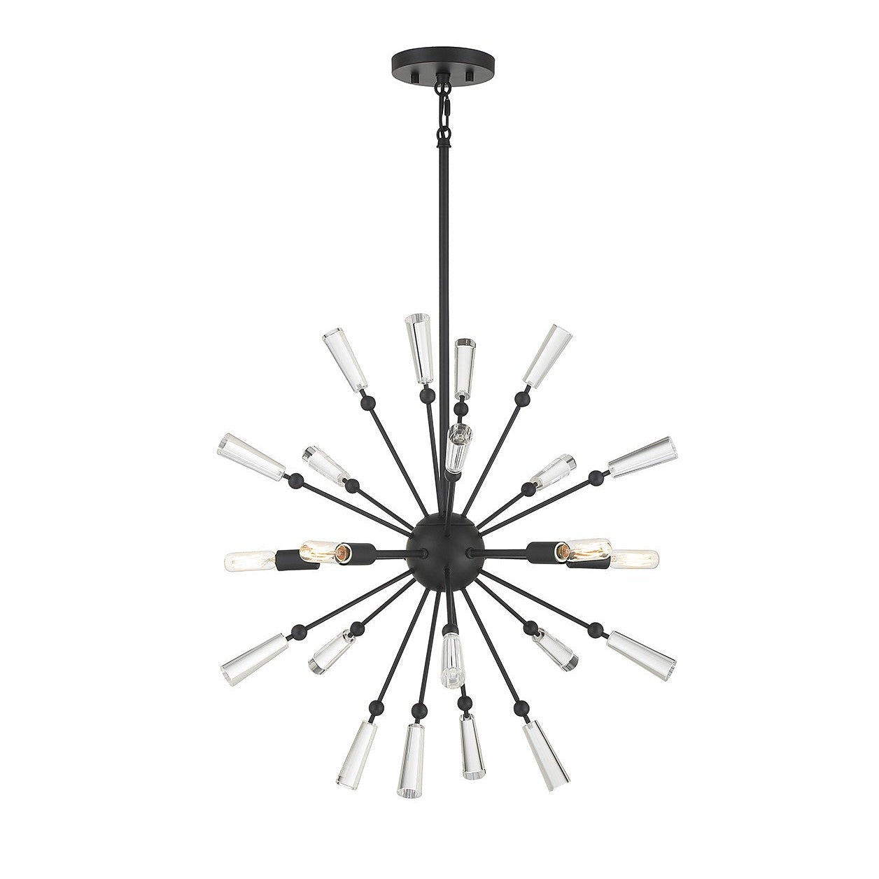Meridian - M7028MBK - Five Light Pendant - Matte Black