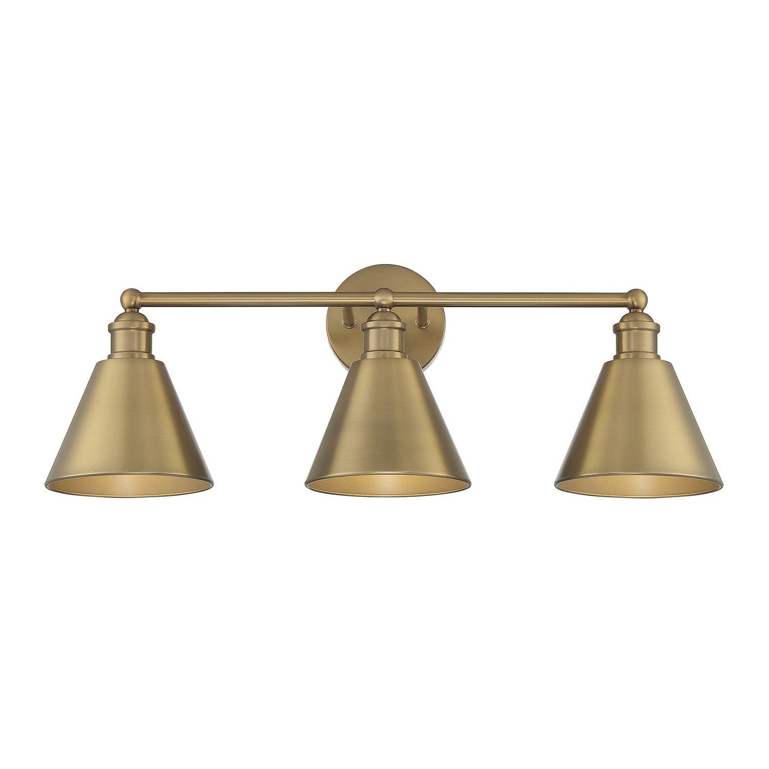 Meridian - M80064NB - Three Light Bathroom Vanity Light - Natural Brass