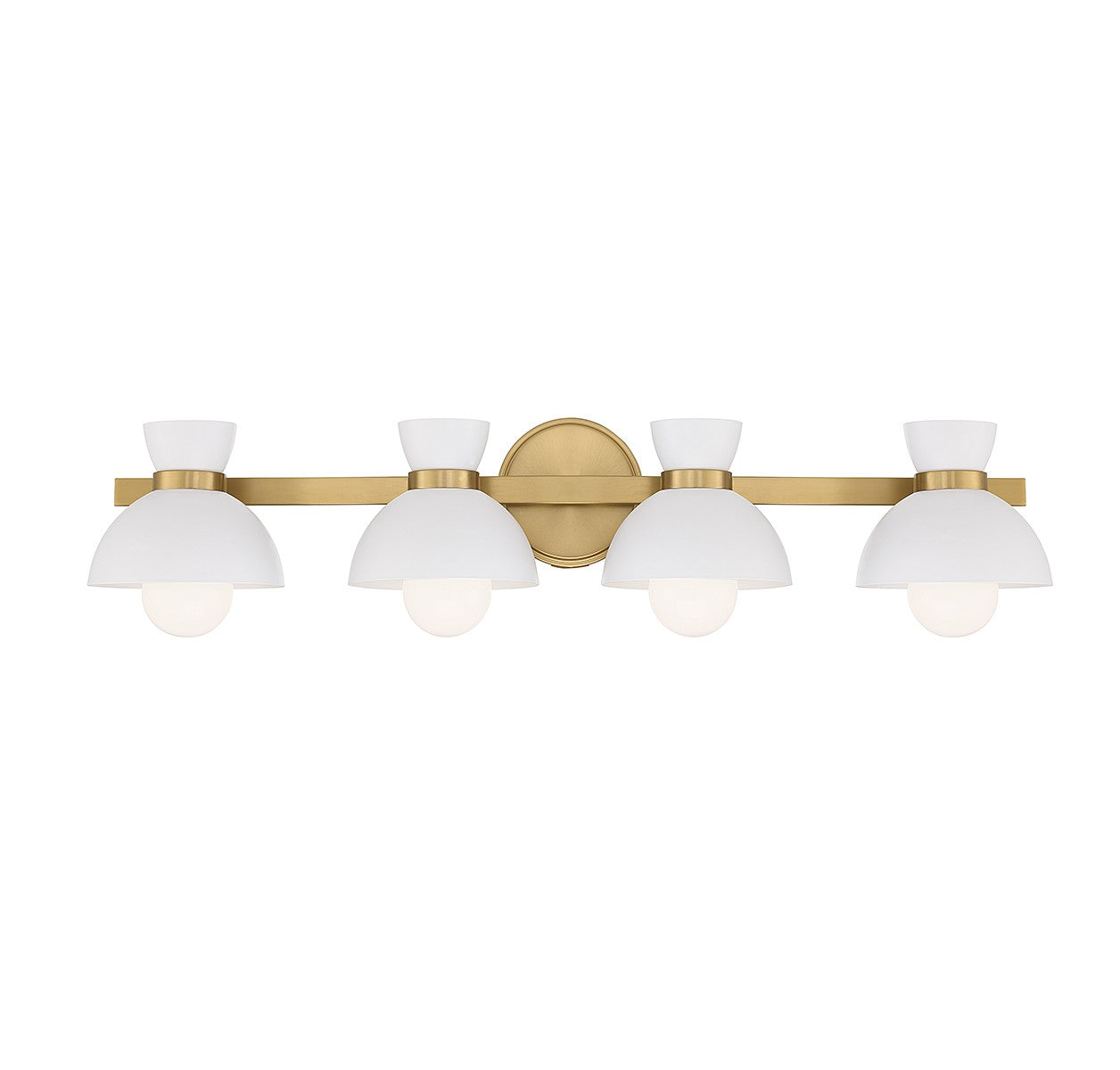 Meridian - M80076NB - Four Light Bathroom Vanity - Natural Brass