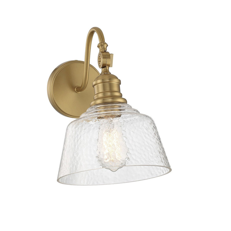 Meridian - M90092NB - One Light Wall Sconce - Natural Brass