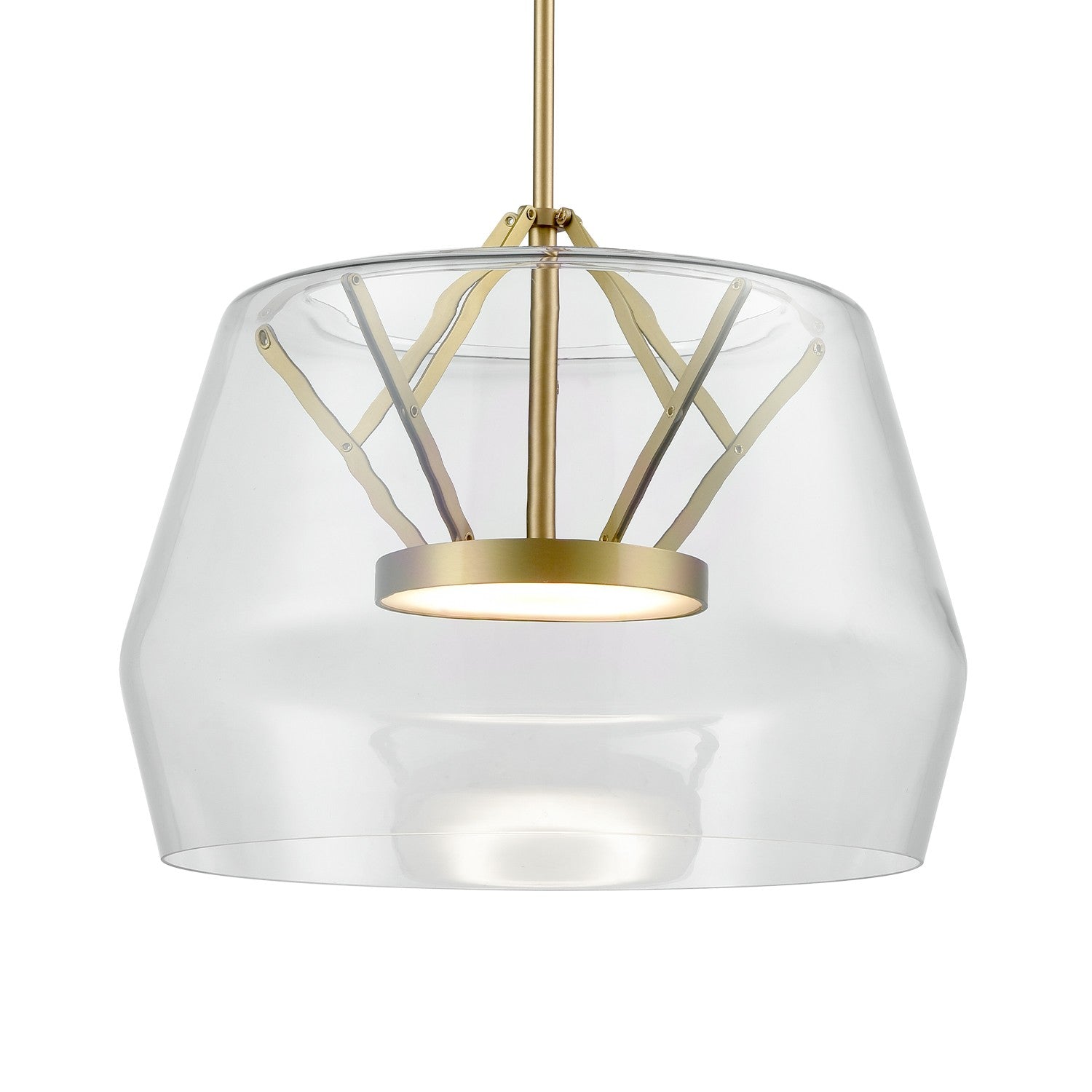 Kuzco Lighting - PD61418-CL/BG - LED Pendant - Deco - Clear/Brushed Gold