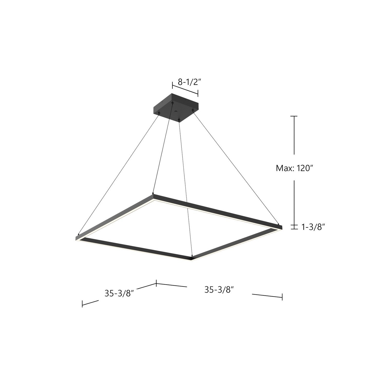 Kuzco Lighting - PD88136-BK - LED Pendant - Piazza - Black