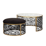 Varaluz - 348TC32NHGCB - Coffee Table and Ottoman - Kato - Havana Gold/Carbon