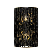 Varaluz - 380W02MBFG - Two Light Wall Sconce - Estela - Matte Black/French Gold
