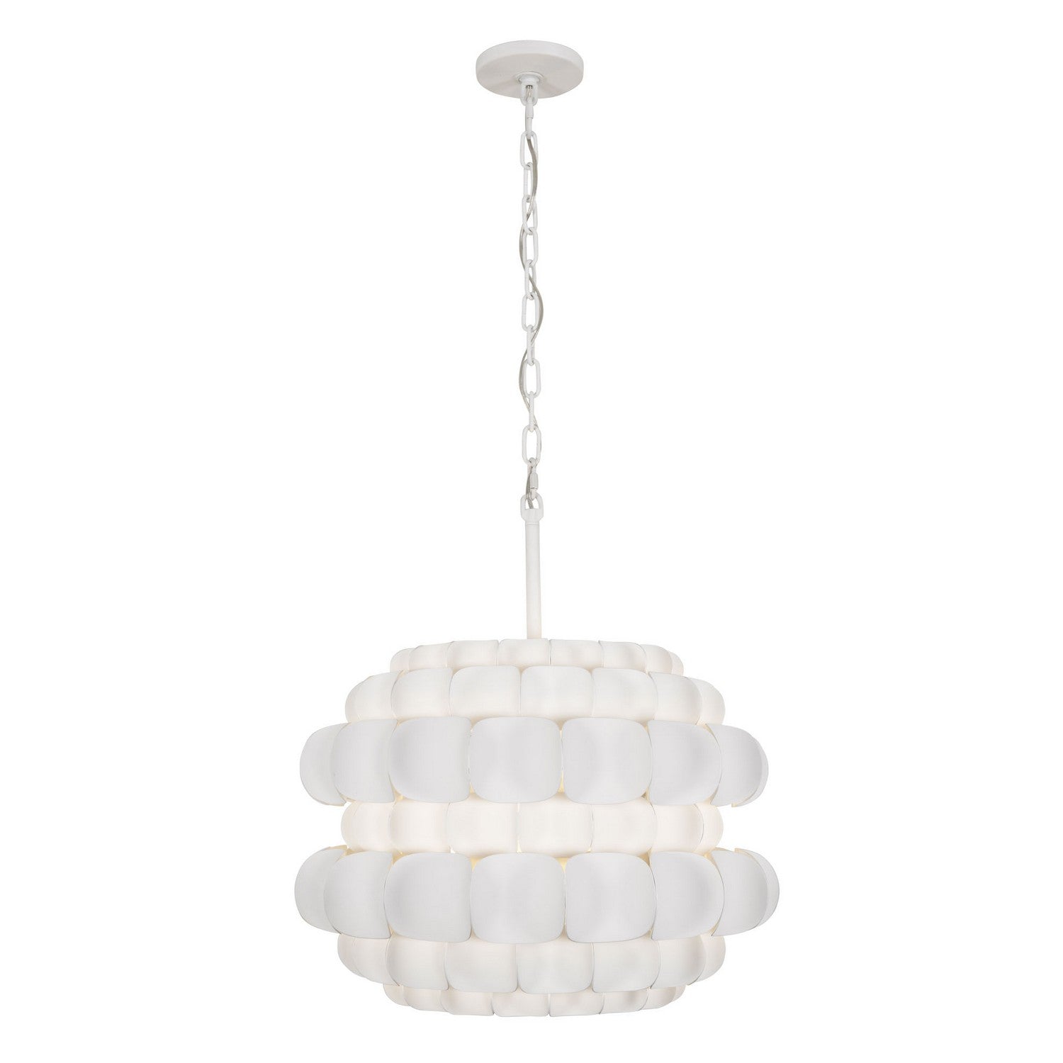 Varaluz - 382P03MW - Three Light Pendant - Swoon - Matte White