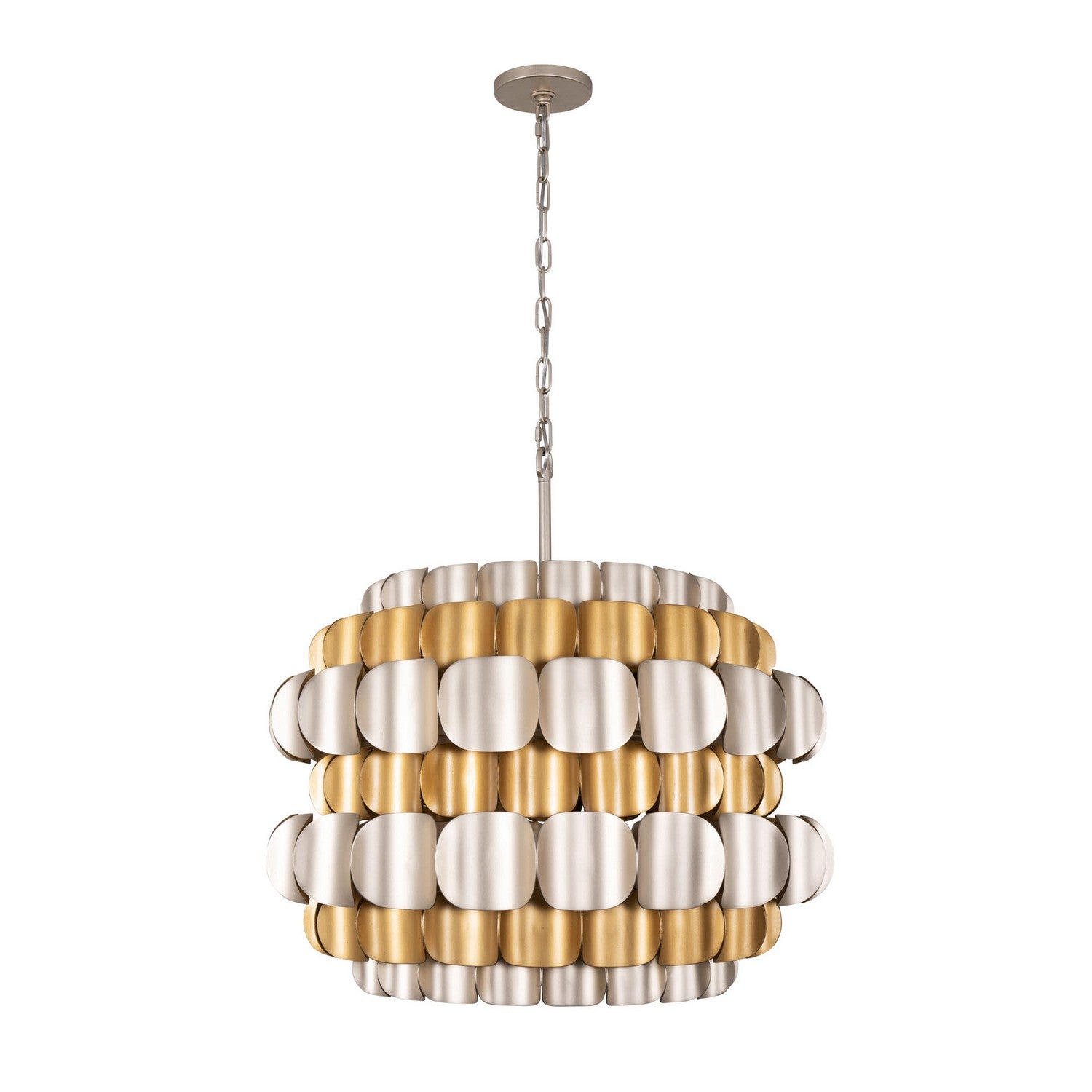Varaluz - 382P06AGGD - Six Light Pendant - Swoon - Antique Gold/Gold Dust