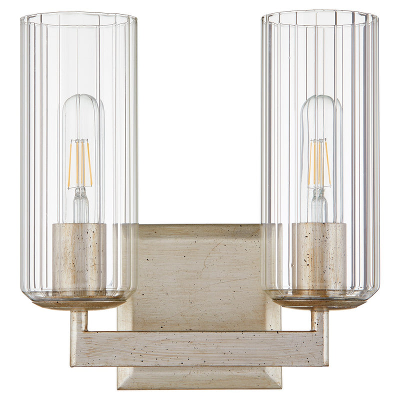 Quorum - 574-2-60 - Two Light Vanity - Merrick - Aged Silver Leaf