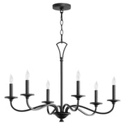 Quorum - 6021-6-59 - Six Light Chandelier - Maryse - Matte Black