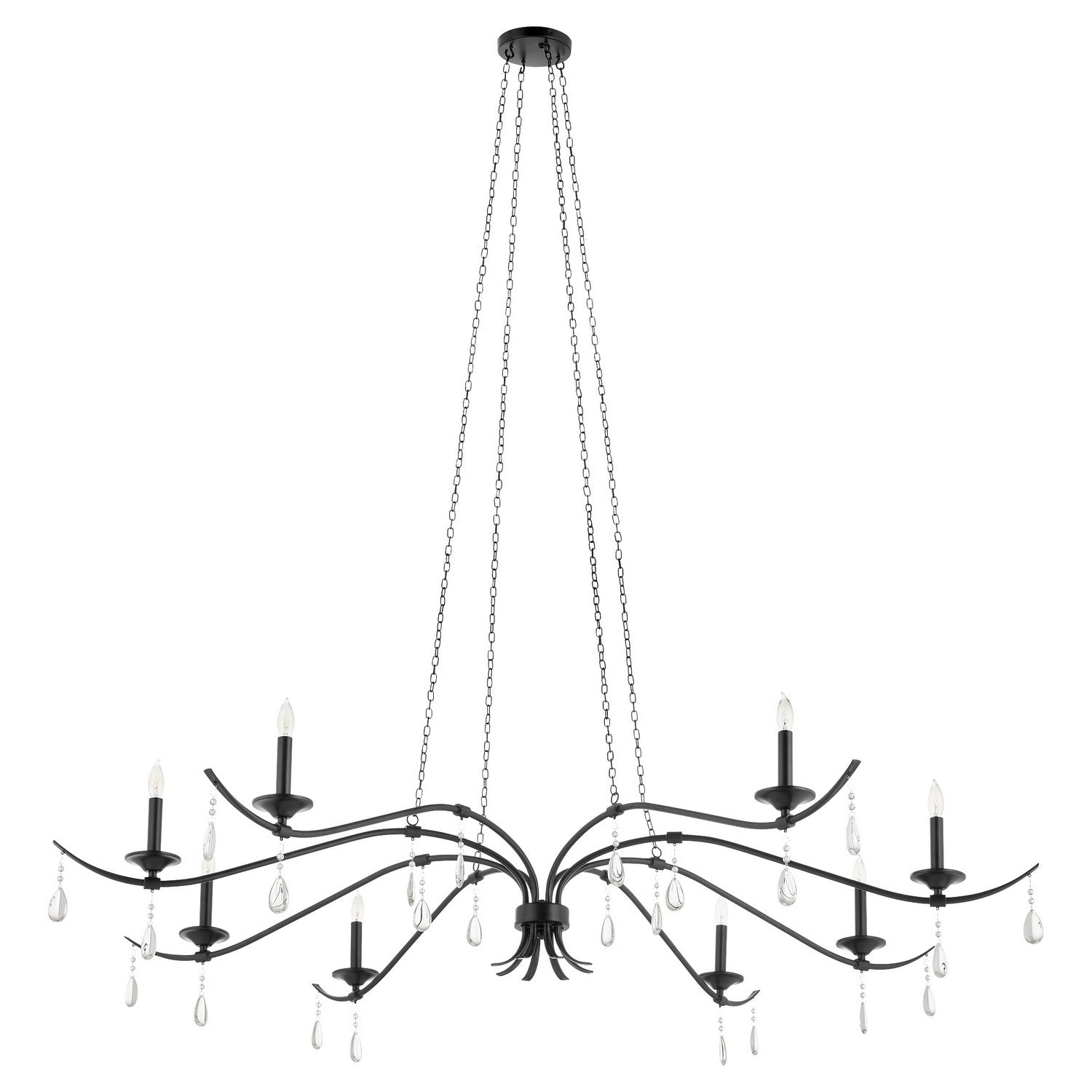 Quorum - 602-8-59 - Eight Light Chandelier - Lorelei - Matte Black