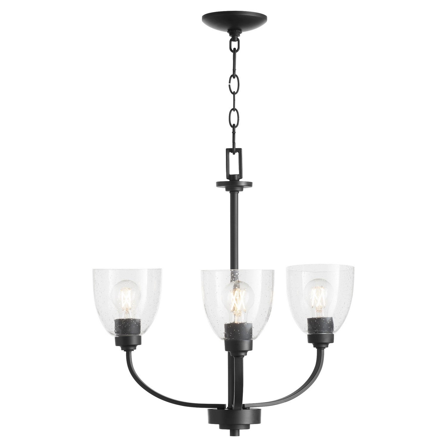 Quorum - 6060-3-69 - Three Light Chandelier - Reyes - Textured Black