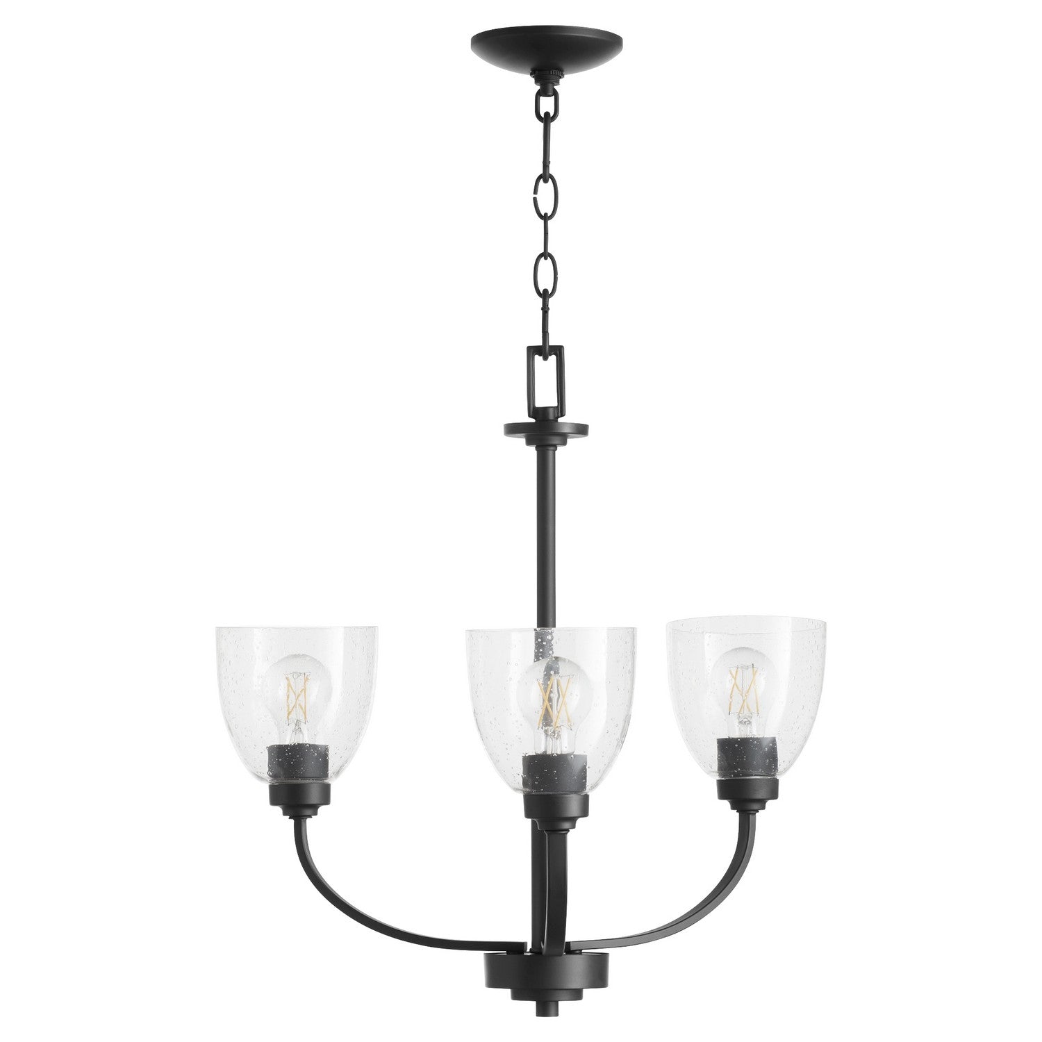 Quorum - 6060-3-69 - Three Light Chandelier - Reyes - Textured Black