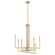 Quorum - 6377-6-80 - Six Light Chandelier - BOLERO - Aged Brass