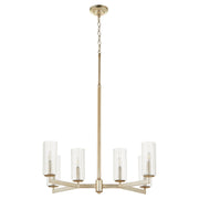 Quorum - 674-6-60 - Six Light Chandelier - Merrick - Aged Silver Leaf