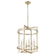 Quorum - 874-6-60 - Six Light Entry - Merrick - Aged Silver Leaf