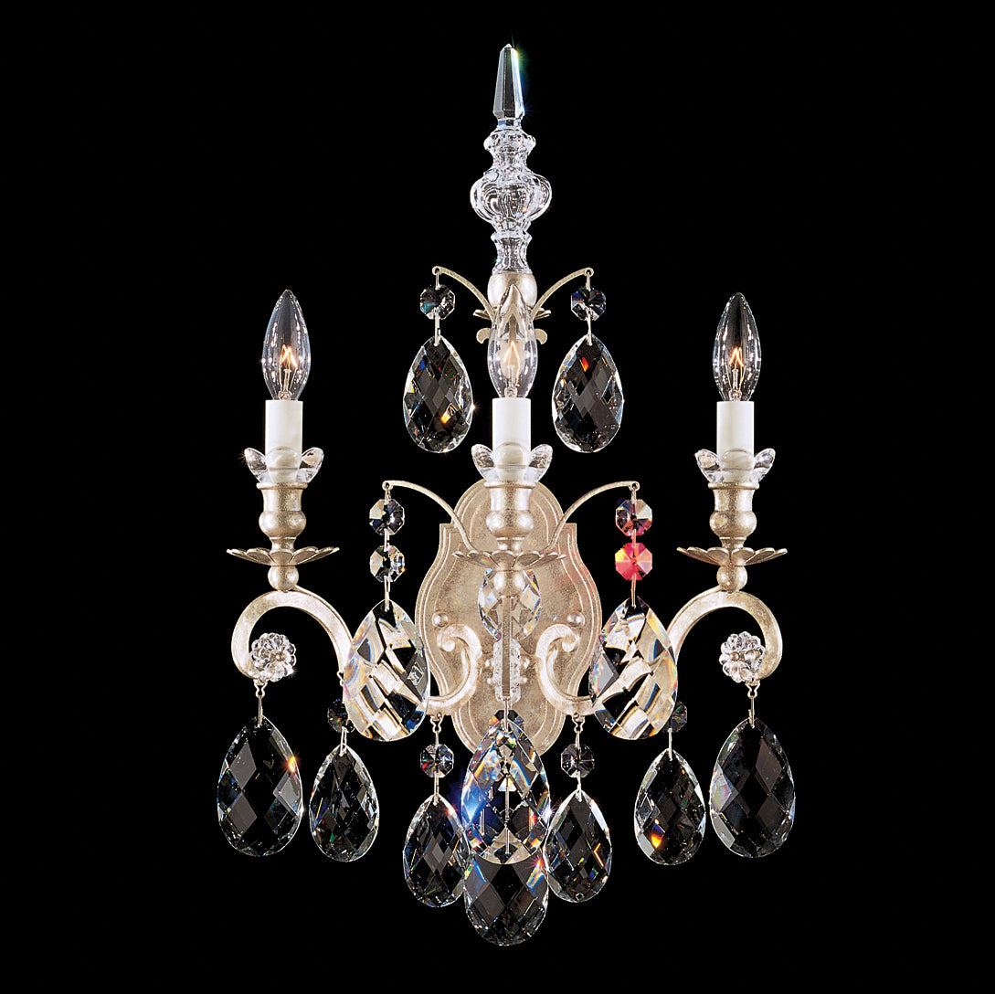 Schonbek - 3762-48 - Three Light Wall Sconce - Renaissance - Antique Silver