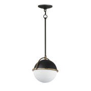 Maxim - 12411SWBKWBR - One Light Pendant - Duke - Black/Weathered Brass