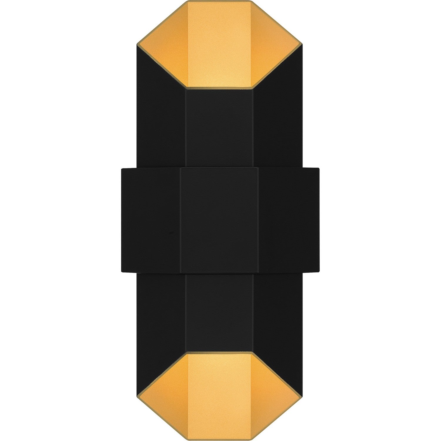 Quoizel - CHS8307MBKG - LED Outdoor Wall Mount - Chasm - Matte Black Gold