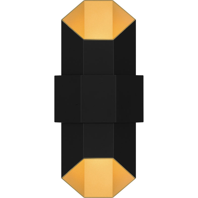 Quoizel - CHS8307MBKG - LED Outdoor Wall Mount - Chasm - Matte Black Gold