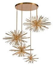 Avenue Lighting - HF8404-AB - 34 Light Chandelier - Palisades Ave. - Aged Brass w/Champagne Glass