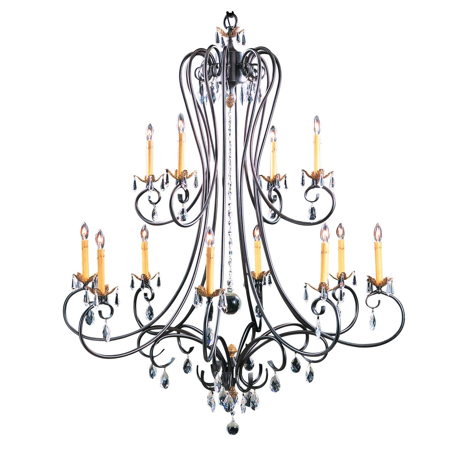 Framburg - 9907 MB - 12 Light Foyer Chandelier - Liebestraum - Mahogany Bronze