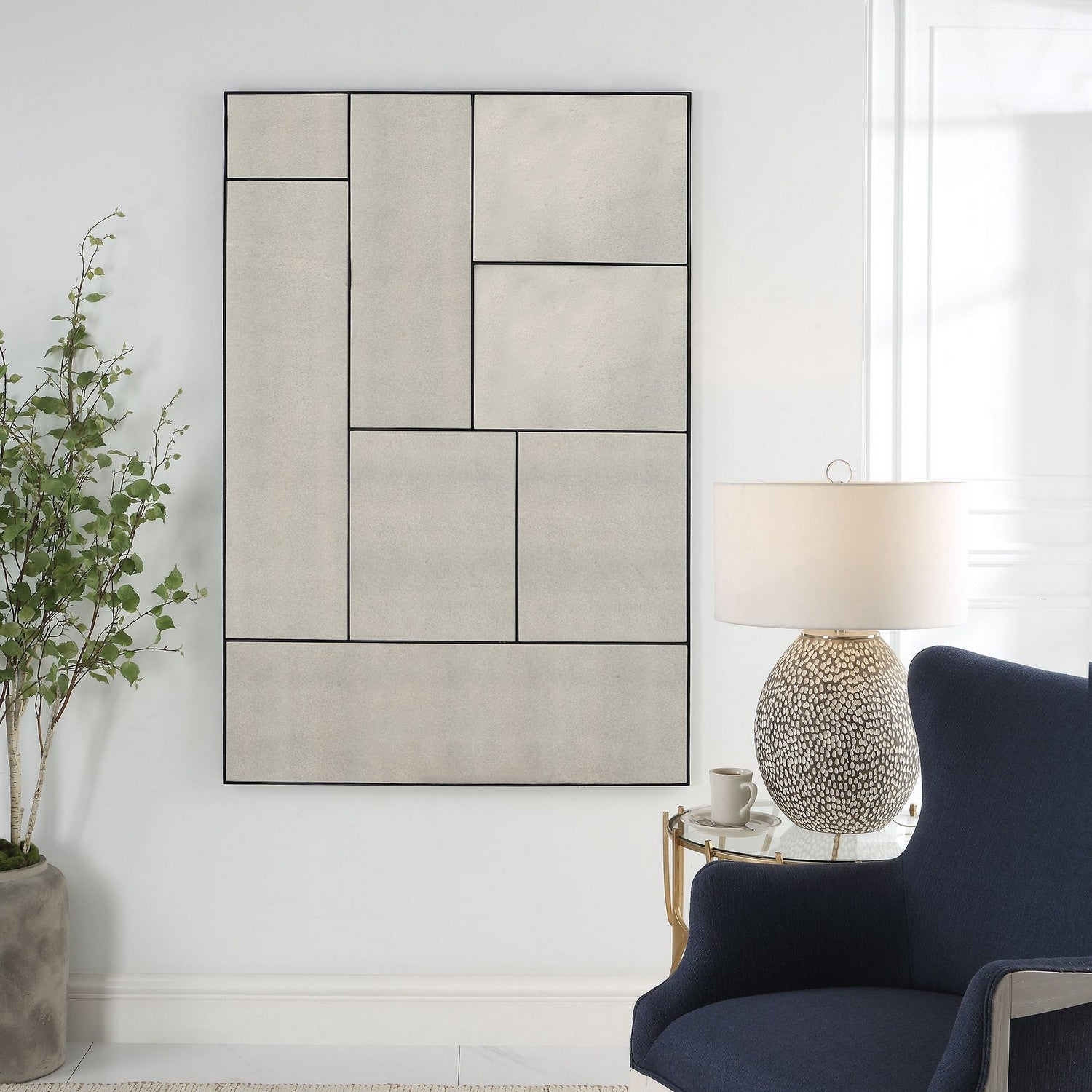 Uttermost - 09898 - Mirror - Puzzle Piece - Black Iron