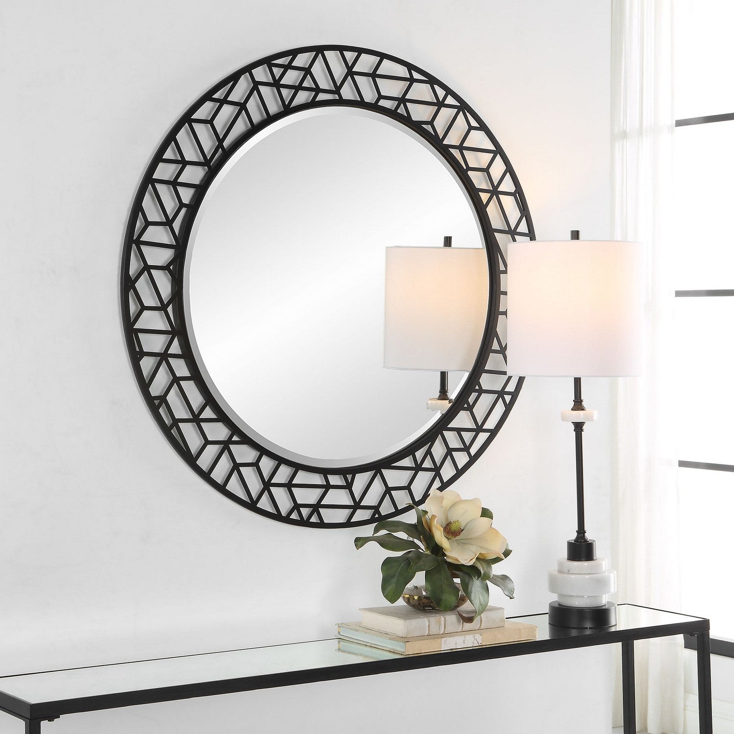 Uttermost - 09907 - Mirror - Mosaic - Satin Black