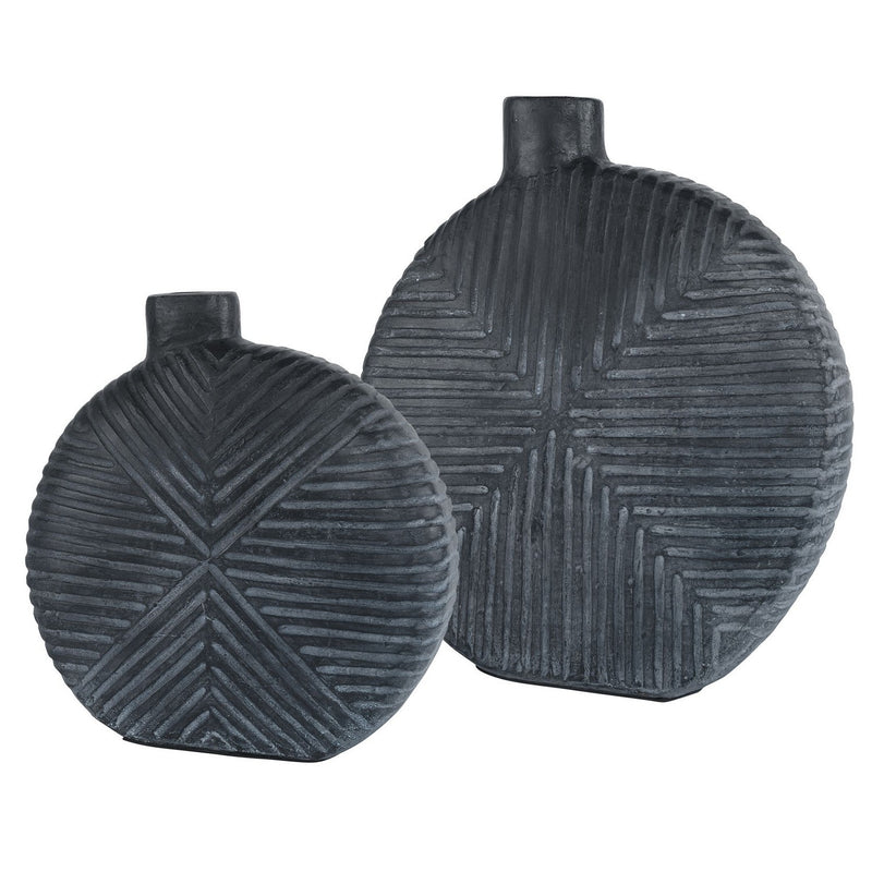 Uttermost - 17114 - Vases, Set/2 - Viewpoint - Aged Black
