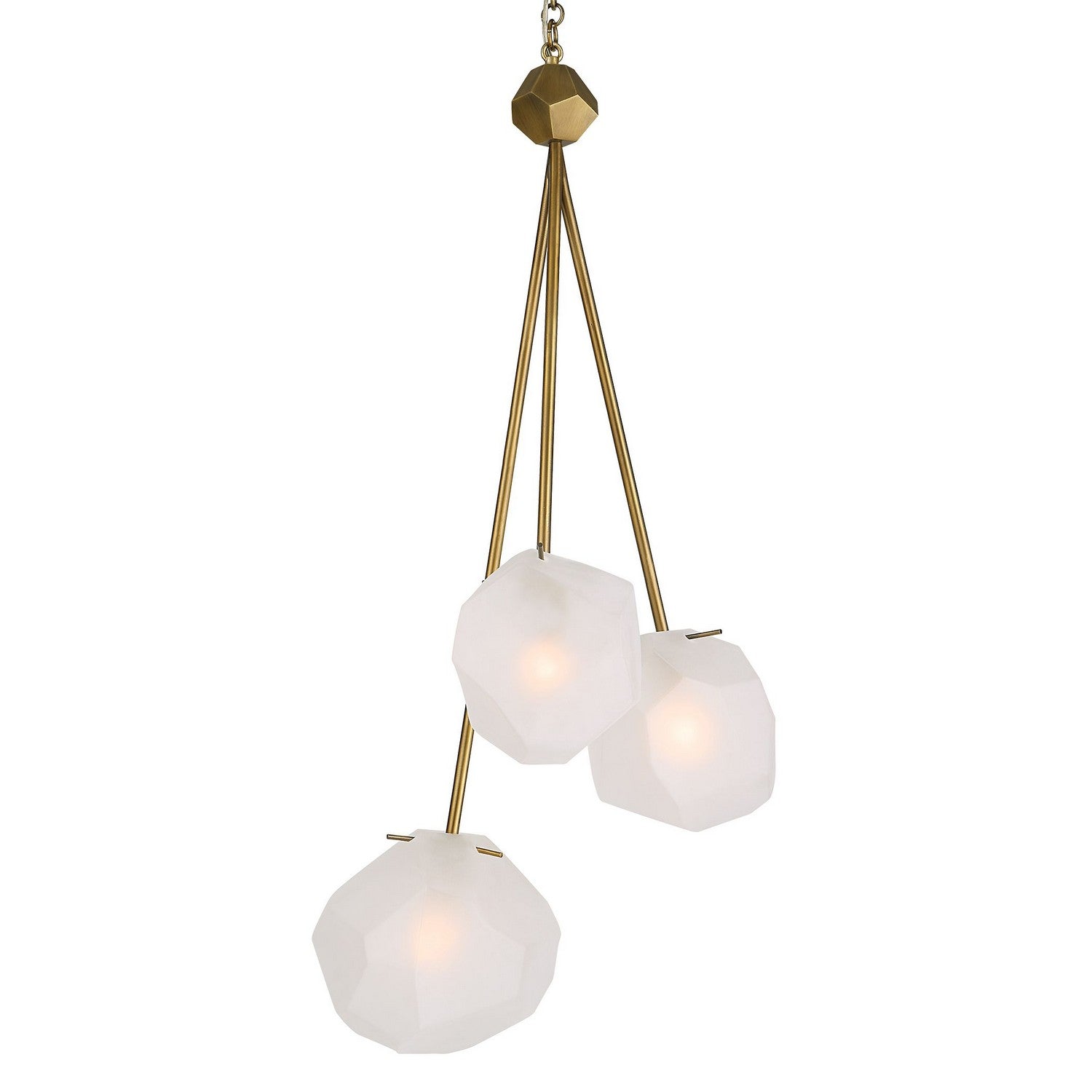 Uttermost - 21575 - Three Light Pendant - Geodesic - Matte Antique Brass