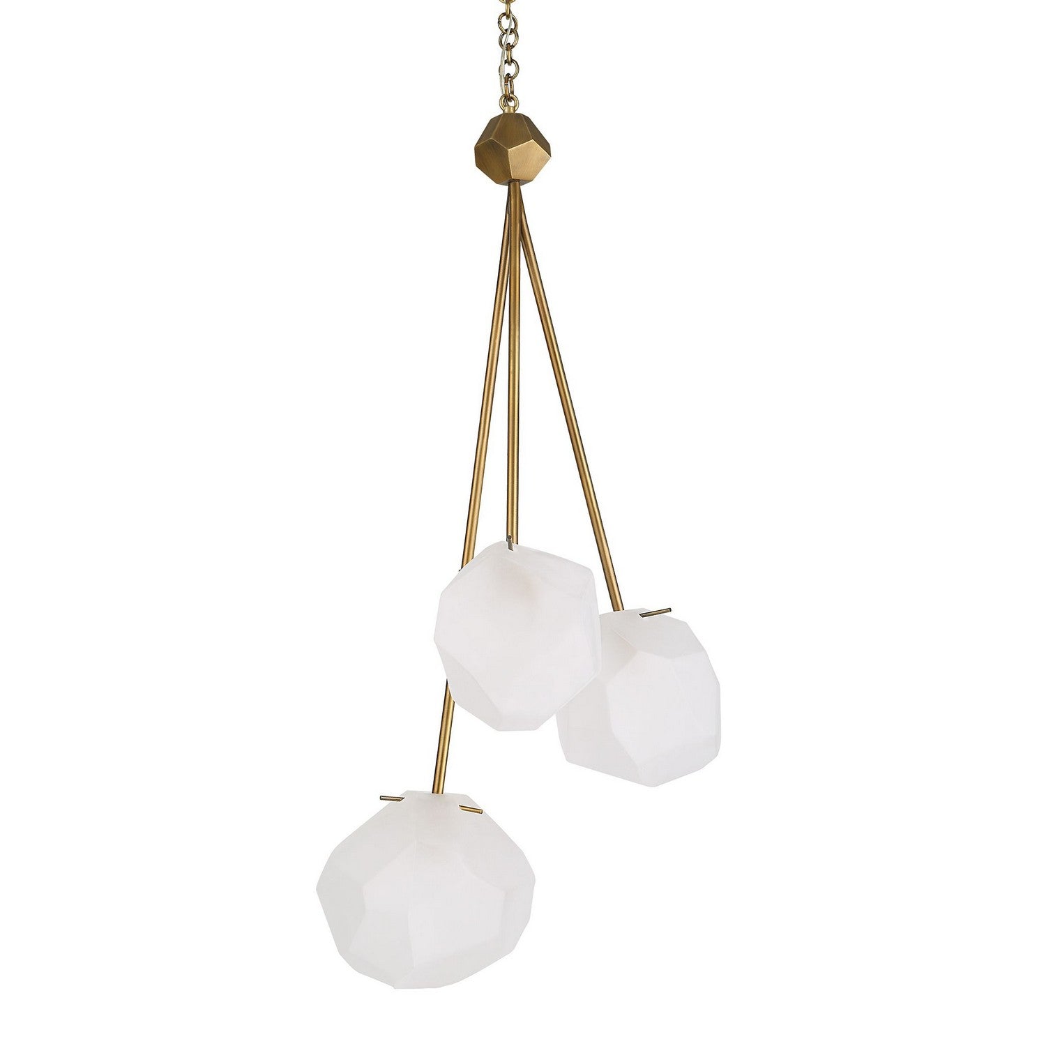 Uttermost - 21575 - Three Light Pendant - Geodesic - Matte Antique Brass