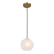 Uttermost - 21576 - One Light Mini Pendant - Geodesic - Matte Antique Brass