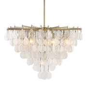 Uttermost - 21583 - Eight Light Pendant - Goccia - Antique Bright Silver Leaf