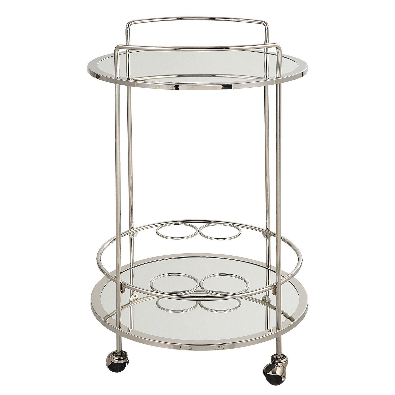 Uttermost - 22895 - Bar Cart - Spritz - Polished Chrome