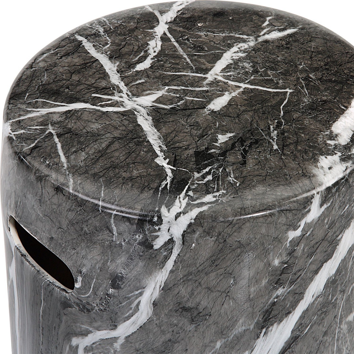 Uttermost - 22896 - Stool - Marvel - Black And White