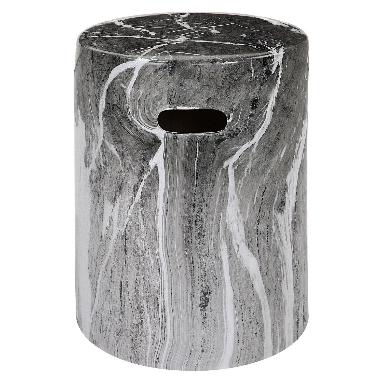 Uttermost - 22896 - Stool - Marvel - Black And White