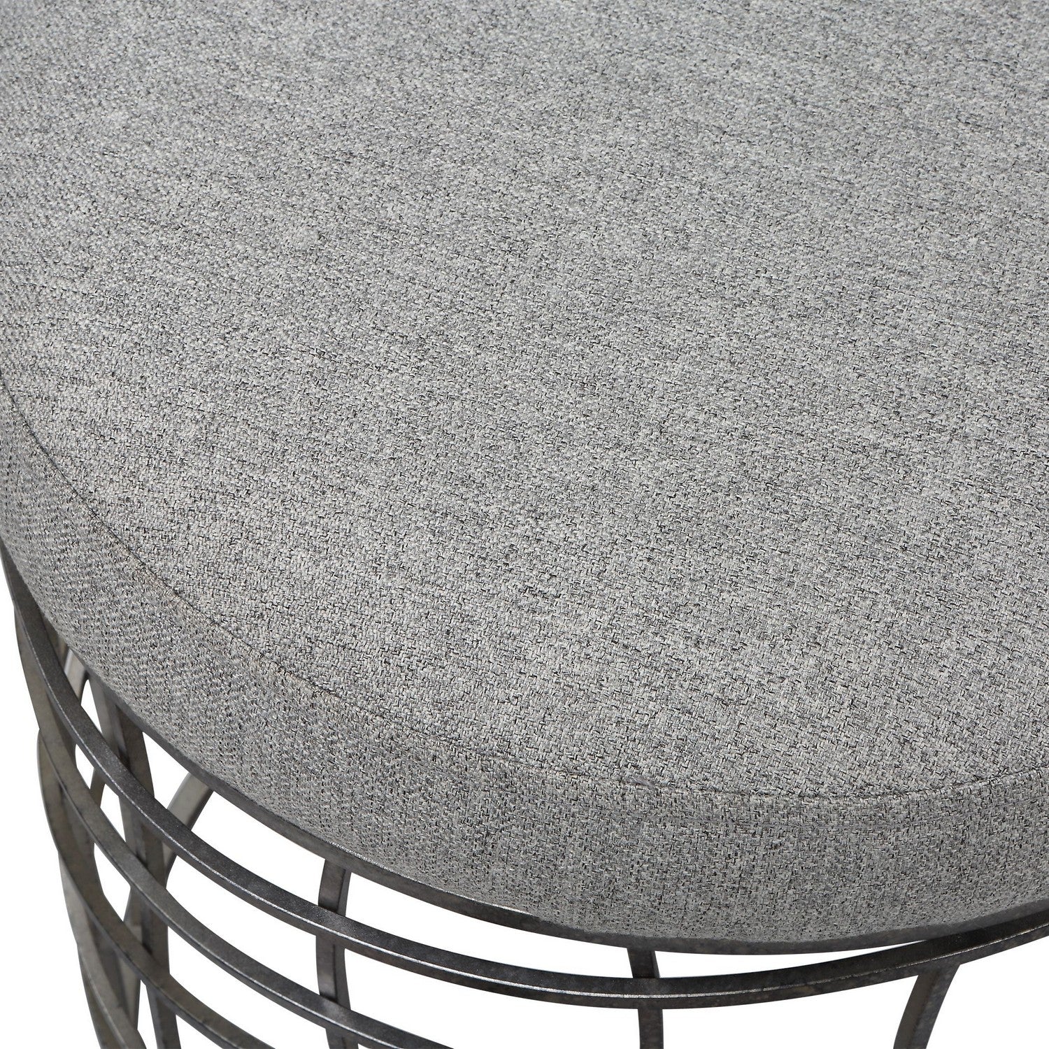 Uttermost - 23748 - Accent Stool - Carnival - Burnished Silver