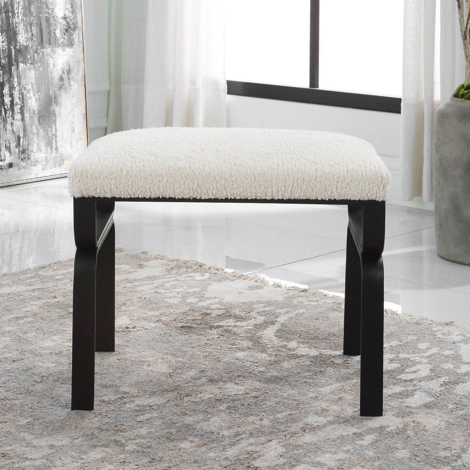 Uttermost - 23749 - Bench - Diverge - Satin Black