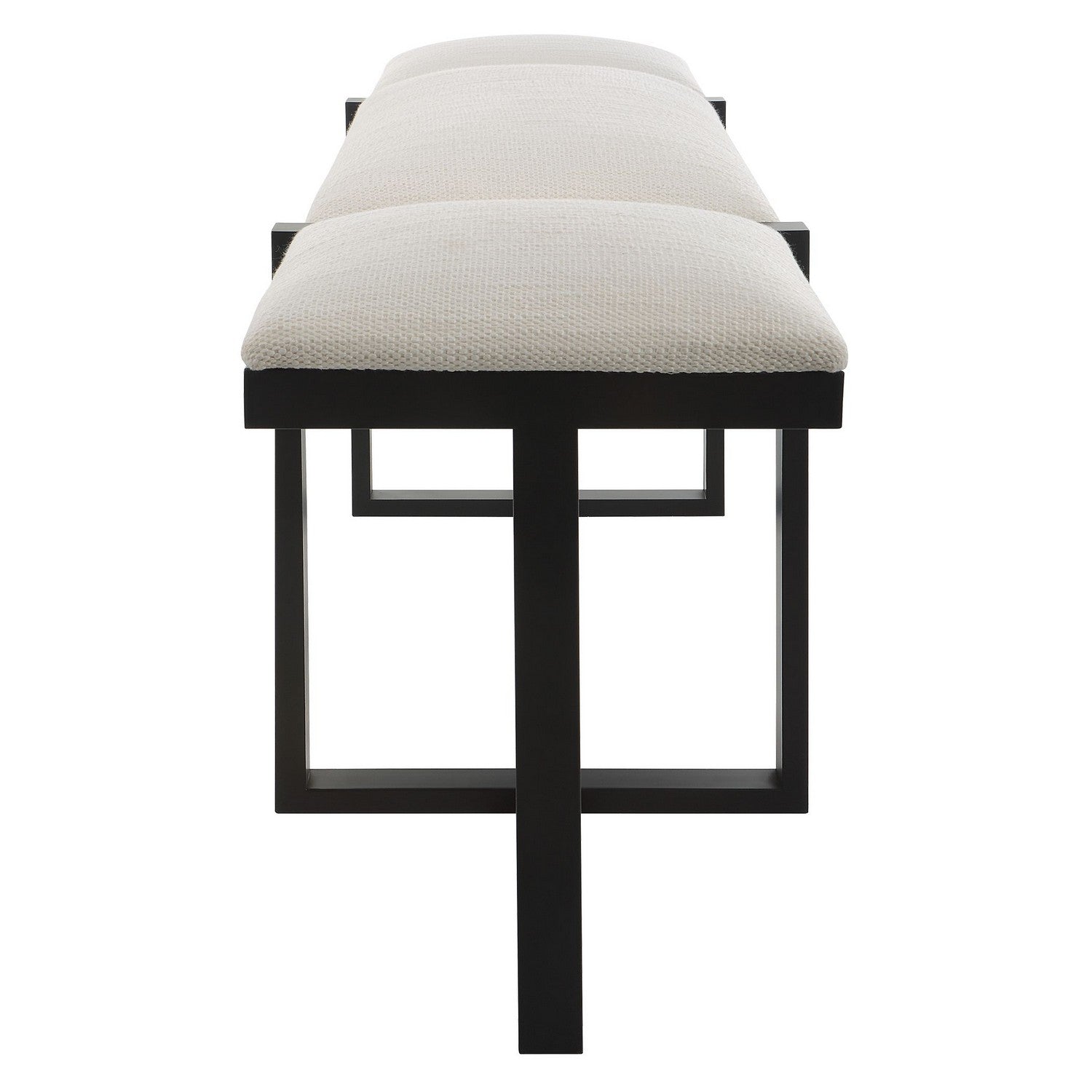 Uttermost - 23761 - Bench - Triple Cloud - Angular Black Iron