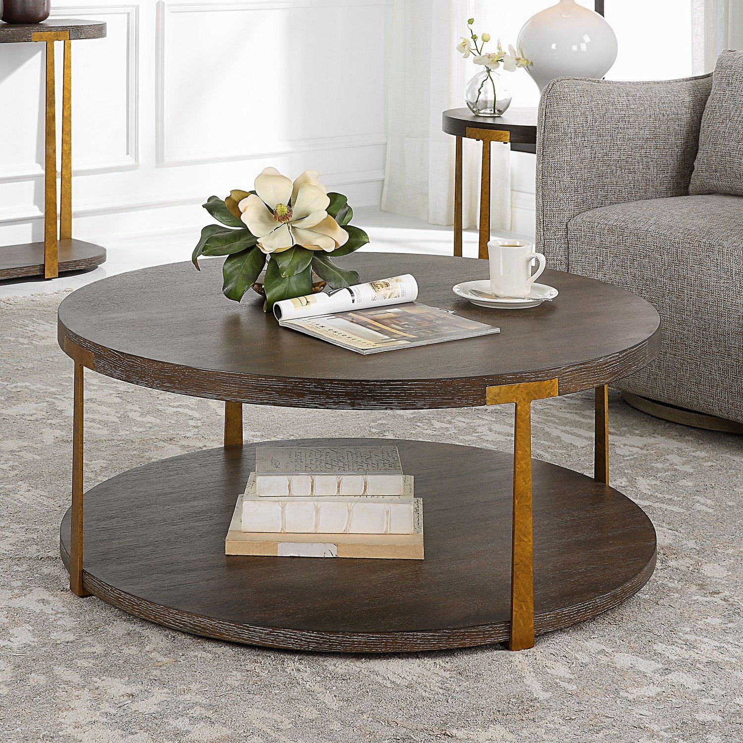 Uttermost - 25555 - Coffee Table - Palisade - Antique Gold