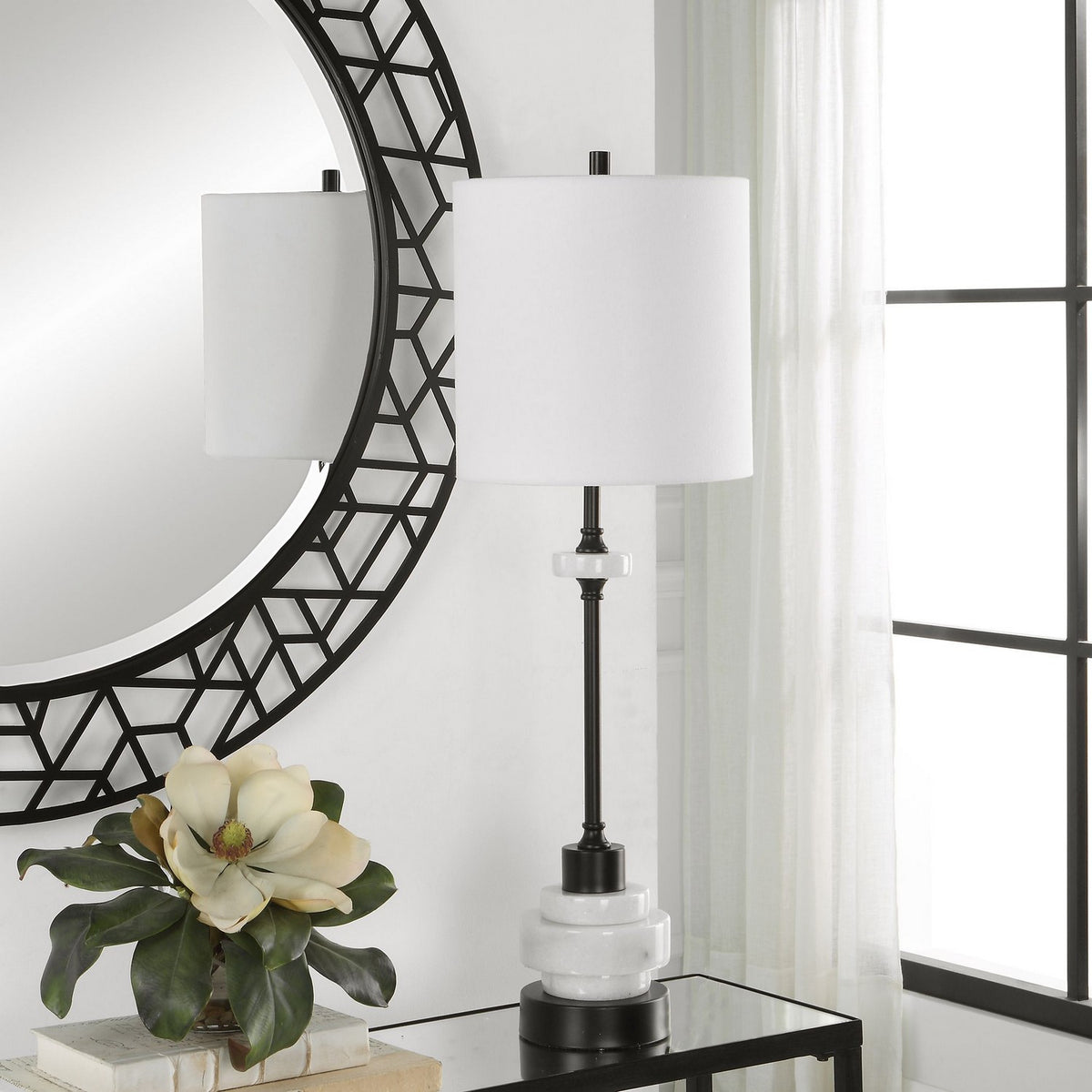 Uttermost - 30186-1 - One Light Buffet Lamp - Alliance - Satin Black