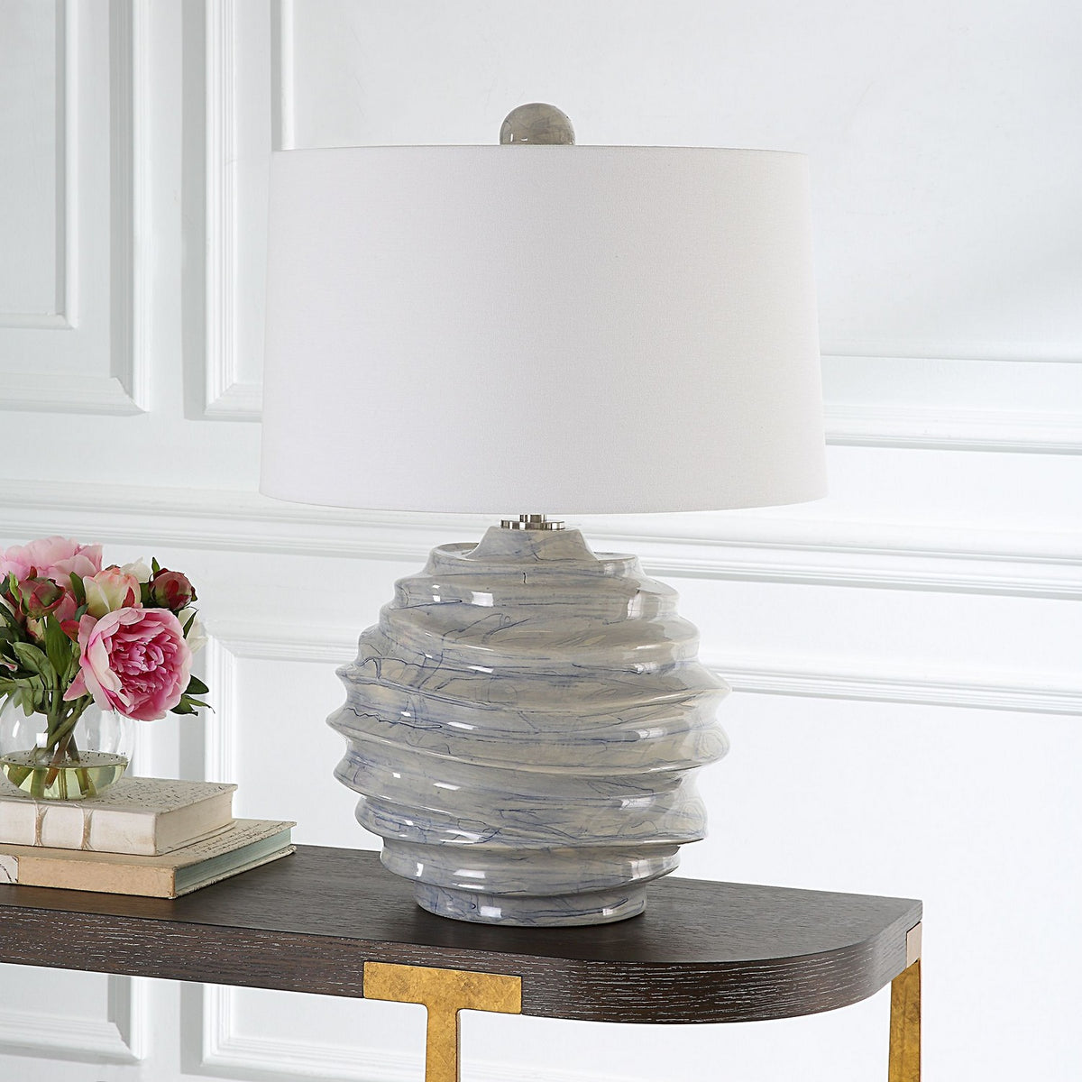 Uttermost - 30194-1 - One Light Accent Lamp - Waves - Cobalt Blue