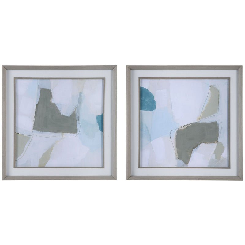 Uttermost - 32268 - Wall Art - Mist Shapes - Light Gray Wood