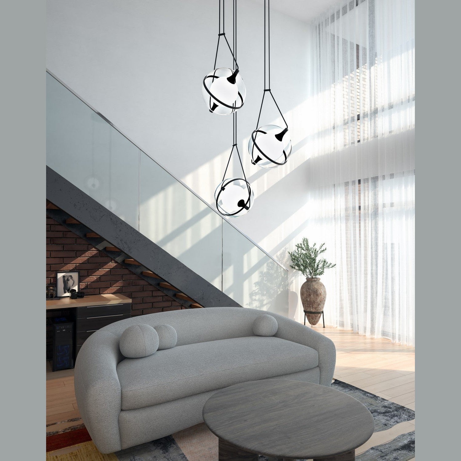 Kuzco Lighting - CH76728-BK - LED Chandelier - Aries - Black