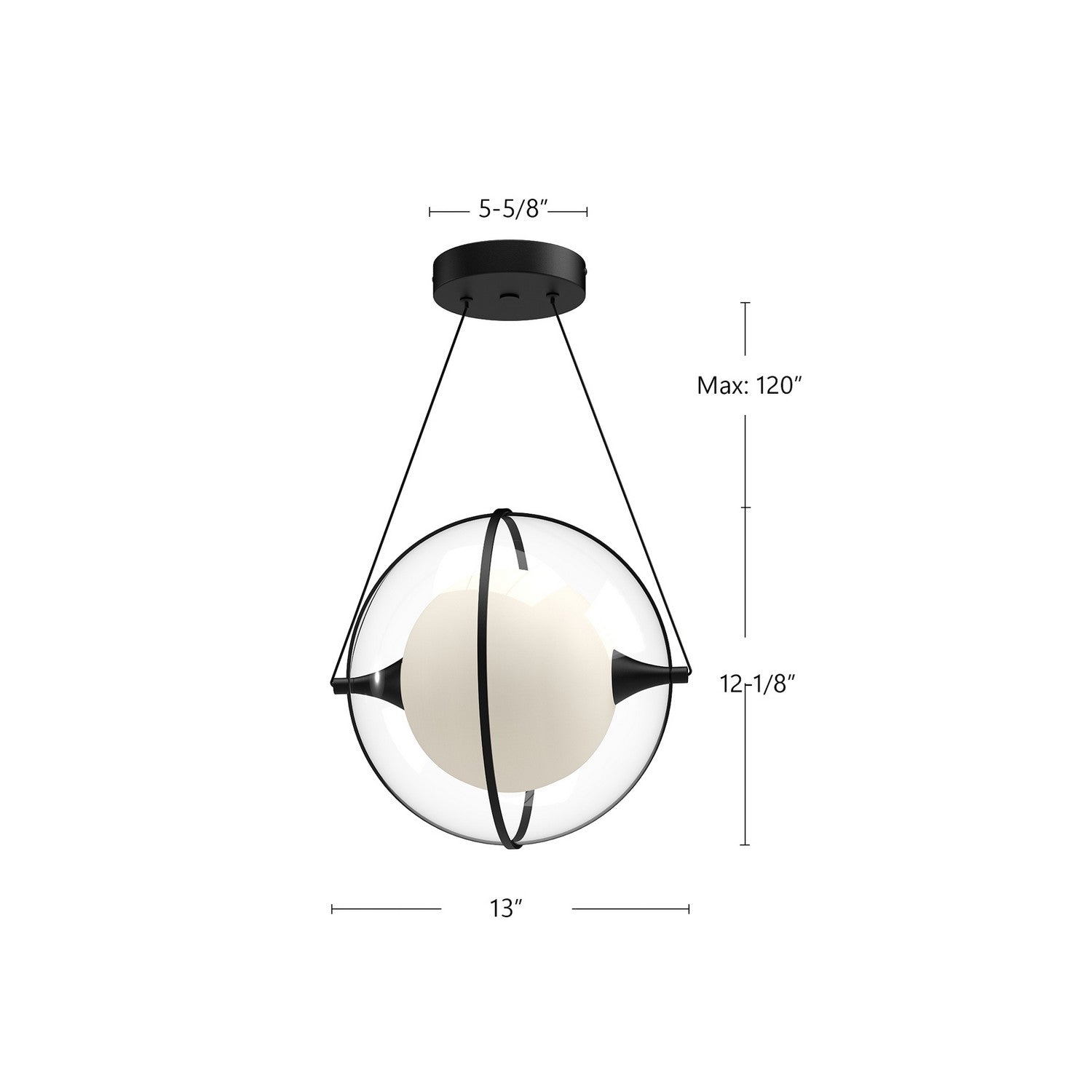 Kuzco Lighting - PD76712-BK - LED Pendant - Aries - Black