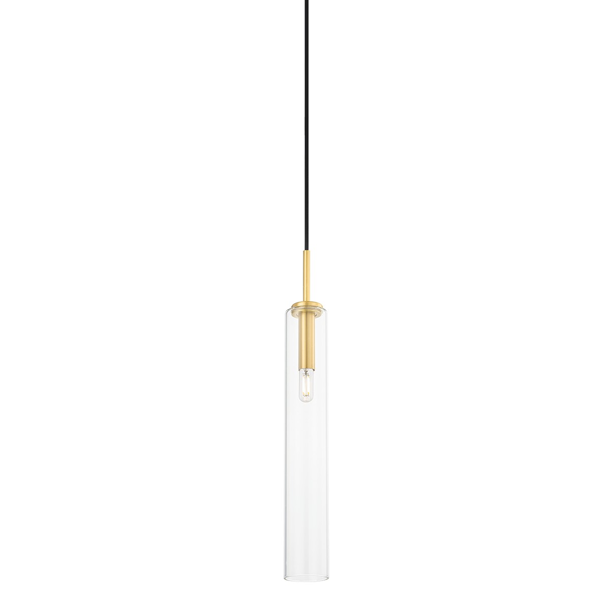Mitzi - H701701S-AGB - One Light Pendant - Nyah - Aged Brass