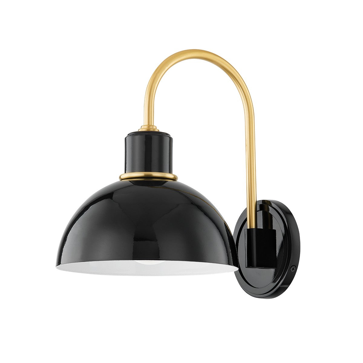 Mitzi - H769101-AGB/GBK - One Light Wall Sconce - Camille - Aged Brass