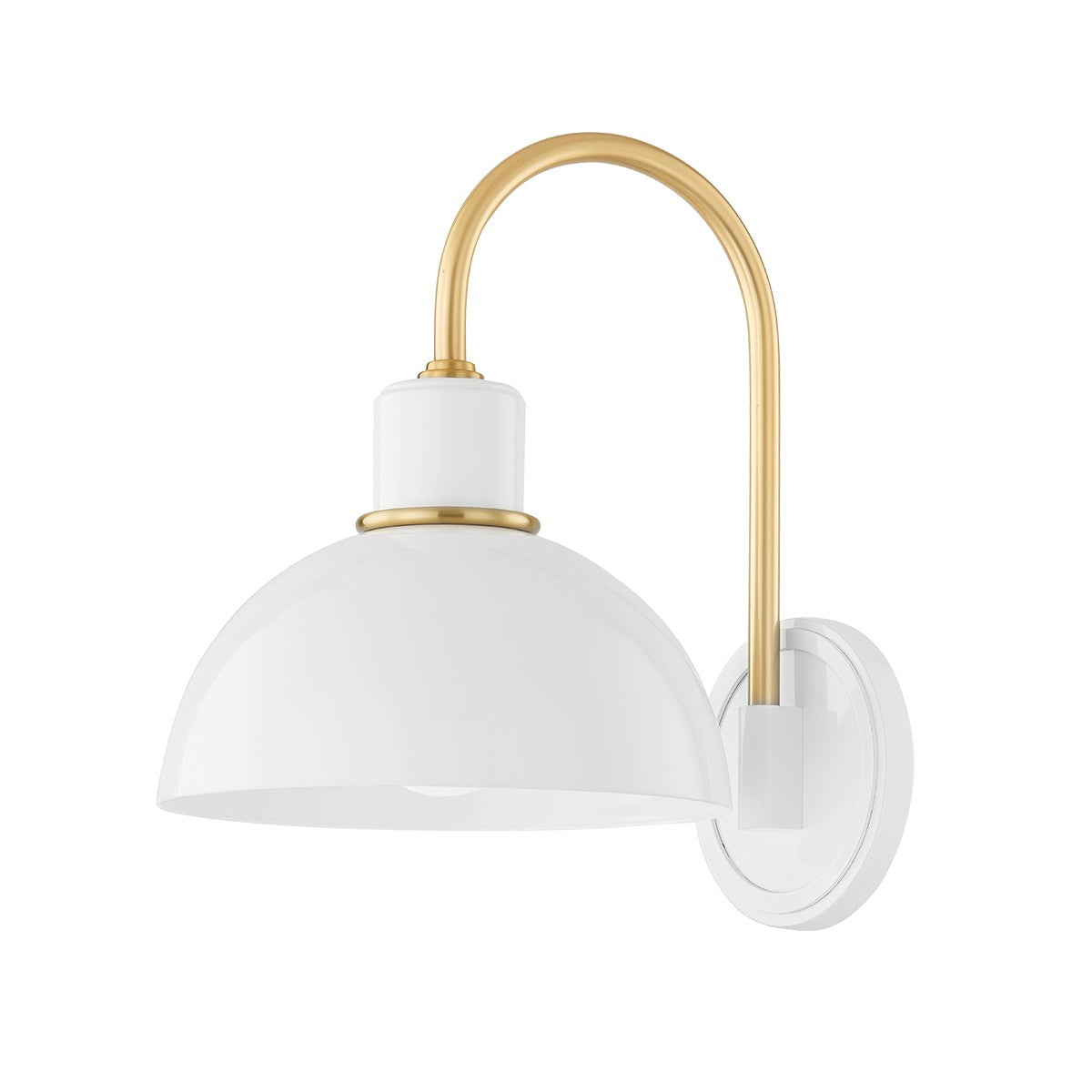 Mitzi - H769101-AGB/GWH - One Light Wall Sconce - Camille - Aged Brass